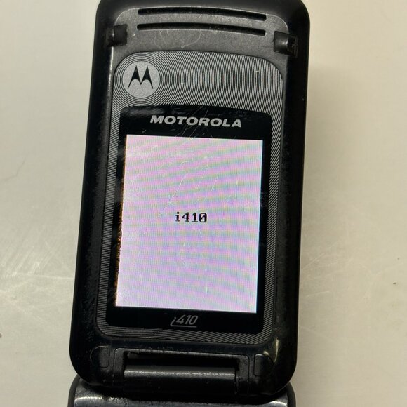 Motorola i series i410 - Black & Gray Boost Mobile Very Rare iDEN Flip Phone Y2K - Picture 2 of 13